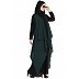 Shrug abaya- Black-Green Shrug abaya- Black-Green